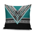 New Zealand Maori Rugby Pillow Cover Aotearoa Koru Geometric - Oceanic Color
