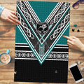 New Zealand Maori Rugby Puzzle Aotearoa Koru Geometric - Oceanic Color