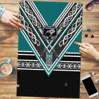New Zealand Maori Rugby Puzzle Aotearoa Koru Geometric - Oceanic Color