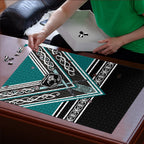 New Zealand Maori Rugby Puzzle Aotearoa Koru Geometric - Oceanic Color