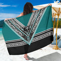 New Zealand Maori Rugby Sarong Aotearoa Koru Geometric - Oceanic Color