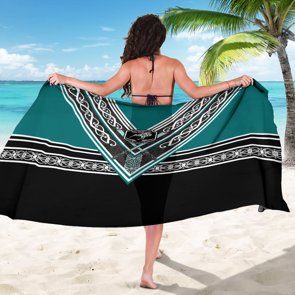 New Zealand Maori Rugby Sarong Aotearoa Koru Geometric - Oceanic Color