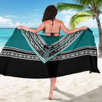 New Zealand Maori Rugby Sarong Aotearoa Koru Geometric - Oceanic Color