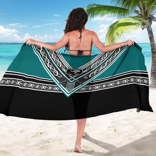 New Zealand Maori Rugby Sarong Aotearoa Koru Geometric - Oceanic Color