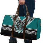 New Zealand Maori Rugby Travel Bag Aotearoa Koru Geometric - Oceanic Color