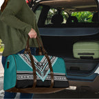 New Zealand Maori Rugby Travel Bag Aotearoa Koru Geometric - Oceanic Color