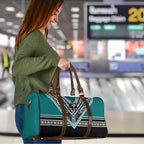 New Zealand Maori Rugby Travel Bag Aotearoa Koru Geometric - Oceanic Color