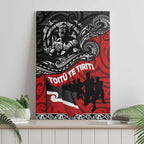 Aotearoa Toitu Te Tiriti Canvas Wall Art Honoring Te Tiriti o Waitangi Maori Haka