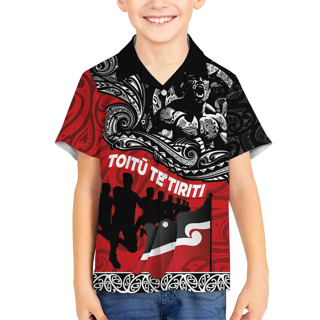 Aotearoa Toitu Te Tiriti Hawaiian Shirt Honoring Te Tiriti o Waitangi Maori Haka