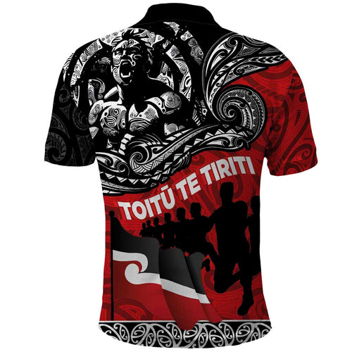 Aotearoa Toitu Te Tiriti Polo Shirt Honoring Te Tiriti o Waitangi Maori Haka