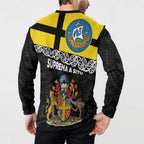 New Zealand Wellington Button Sweatshirt The Capital's Emblems Flag and Koru Art