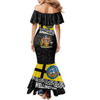 New Zealand Wellington Family Matching Mermaid Dress and Hawaiian Shirt The Capital's Emblems Flag and Koru Art