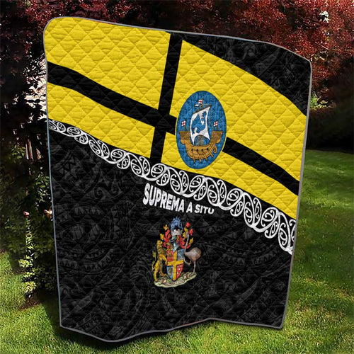 New Zealand Wellington Quilt The Capital's Emblems Flag and Koru Art