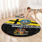New Zealand Wellington Round Carpet The Capital's Emblems Flag and Koru Art