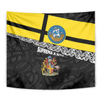 New Zealand Wellington Tapestry The Capital's Emblems Flag and Koru Art