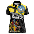 New Zealand Wellington Women Polo Shirt The Capital's Emblems Flag and Koru Art