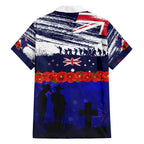 New Zealand and Australia ANZAC Day Hawaiian Shirt Lest We Forget Red Poppy Flowers and Soldier