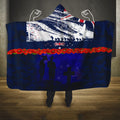 New Zealand and Australia ANZAC Day Hooded Blanket Lest We Forget Red Poppy Flowers and Soldier