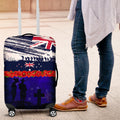 New Zealand and Australia ANZAC Day Luggage Cover Lest We Forget Red Poppy Flowers and Soldier
