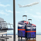 New Zealand and Australia ANZAC Day Luggage Cover Lest We Forget Red Poppy Flowers and Soldier