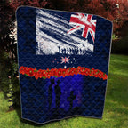 New Zealand and Australia ANZAC Day Quilt Lest We Forget Red Poppy Flowers and Soldier