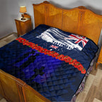 New Zealand and Australia ANZAC Day Quilt Lest We Forget Red Poppy Flowers and Soldier