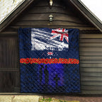 New Zealand and Australia ANZAC Day Quilt Lest We Forget Red Poppy Flowers and Soldier