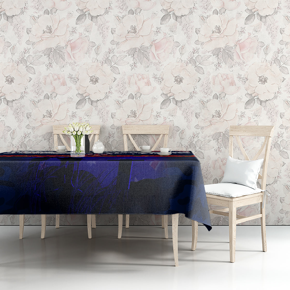 New Zealand and Australia ANZAC Day Tablecloth Lest We Forget Red Poppy Flowers and Soldier