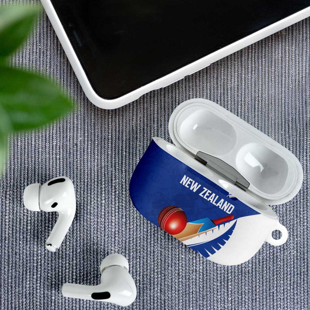 New Zealand Cricket AirPods Case Kiwi Birds Haka Dance Blue Fern Sporty Style