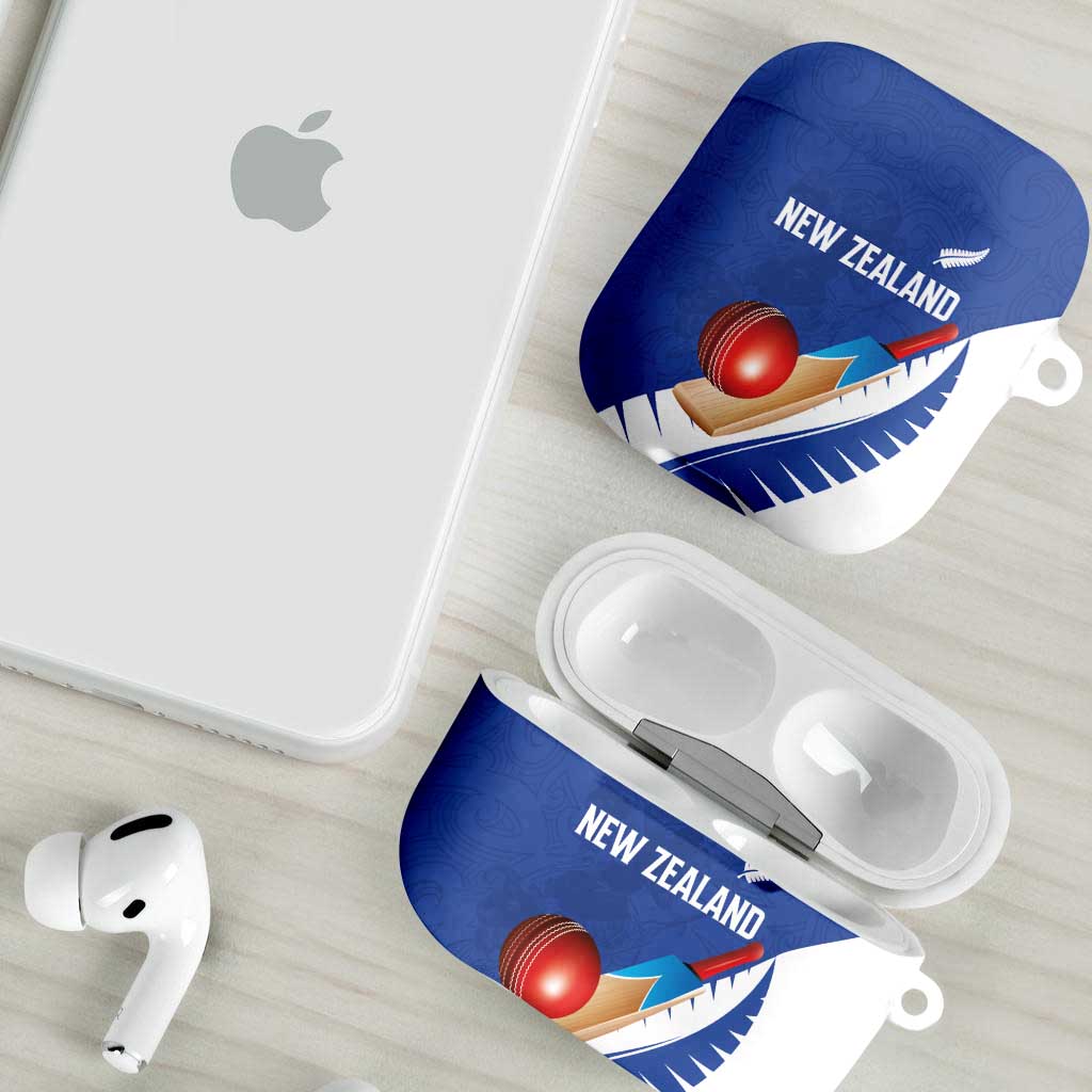 New Zealand Cricket AirPods Case Kiwi Birds Haka Dance Blue Fern Sporty Style
