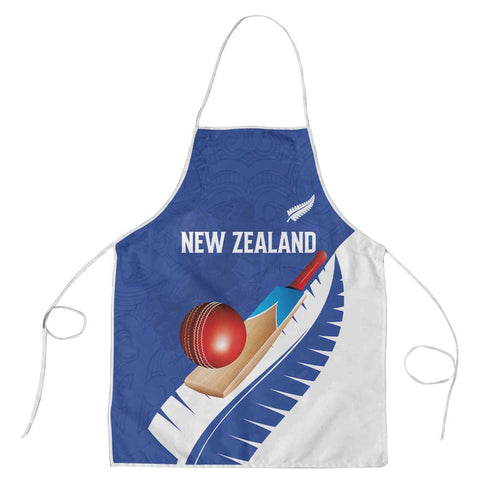 New Zealand Cricket Apron Kiwi Birds Haka Dance Blue Fern Sporty Style