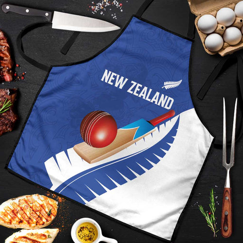 New Zealand Cricket Apron Kiwi Birds Haka Dance Blue Fern Sporty Style