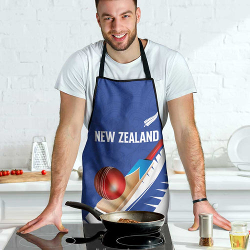 New Zealand Cricket Apron Kiwi Birds Haka Dance Blue Fern Sporty Style
