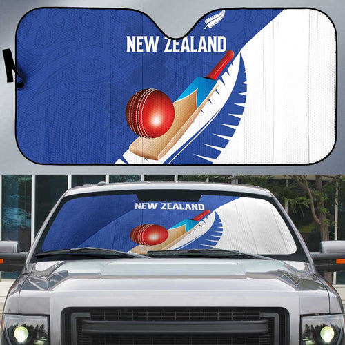 New Zealand Cricket Auto Sun Shade Kiwi Birds Haka Dance Blue Fern Sporty Style