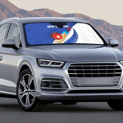 New Zealand Cricket Auto Sun Shade Kiwi Birds Haka Dance Blue Fern Sporty Style