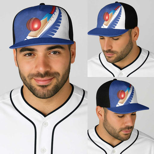 New Zealand Cricket Baseball Net Cap Kiwi Birds Haka Dance Blue Fern Sporty Style