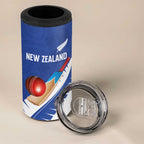 Custom New Zealand Cricket 4 in 1 Can Cooler Tumbler Kiwi Birds Haka Dance Blue Fern Sporty Style