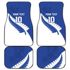 Custom New Zealand Cricket Car Mats Kiwi Birds Haka Dance Blue Fern Sporty Style