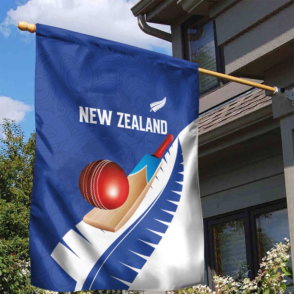 New Zealand Cricket Garden Flag Kiwi Birds Haka Dance Blue Fern Sporty Style