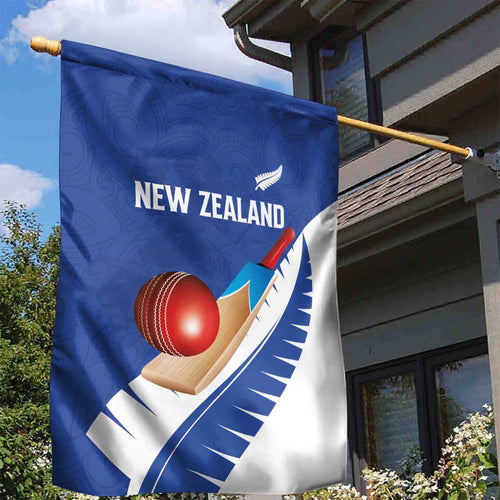 New Zealand Cricket Garden Flag Kiwi Birds Haka Dance Blue Fern Sporty Style