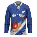 Custom New Zealand Cricket Hockey Jersey Kiwi Birds Haka Dance Blue Fern Sporty Style