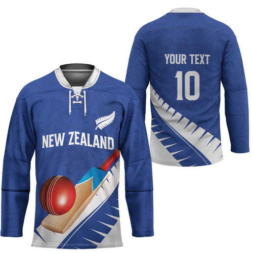 Custom New Zealand Cricket Hockey Jersey Kiwi Birds Haka Dance Blue Fern Sporty Style
