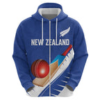 Custom New Zealand Cricket Hoodie Kiwi Birds Haka Dance Blue Fern Sporty Style