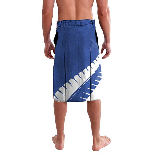 Custom New Zealand Cricket Lavalava Kiwi Birds Haka Dance Blue Fern Sporty Style