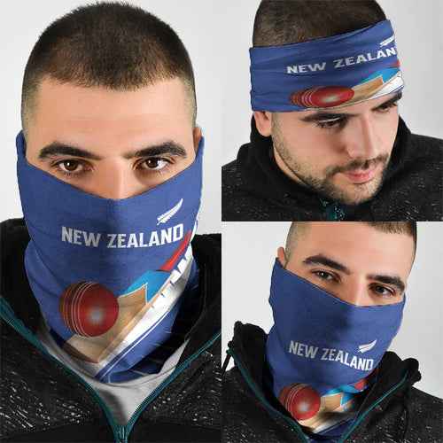 New Zealand Cricket Neck Gaiter Kiwi Birds Haka Dance Blue Fern Sporty Style