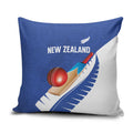 New Zealand Cricket Pillow Cover Kiwi Birds Haka Dance Blue Fern Sporty Style