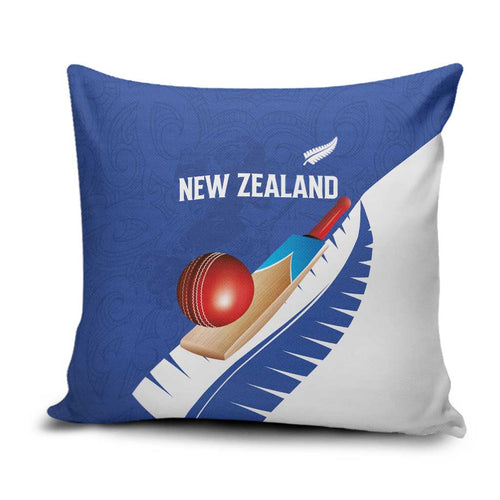 New Zealand Cricket Pillow Cover Kiwi Birds Haka Dance Blue Fern Sporty Style