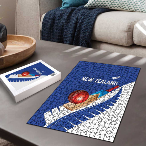 New Zealand Cricket Puzzle Kiwi Birds Haka Dance Blue Fern Sporty Style