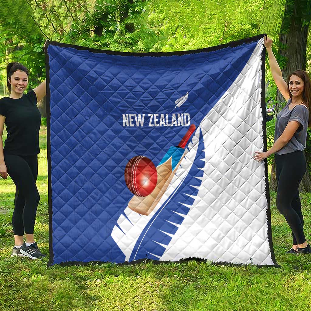 New Zealand Cricket Quilt Kiwi Birds Haka Dance Blue Fern Sporty Style