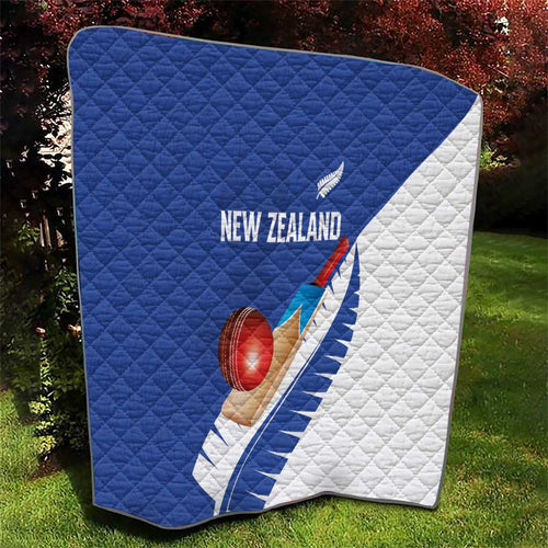 New Zealand Cricket Quilt Kiwi Birds Haka Dance Blue Fern Sporty Style
